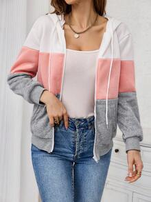 SHEIN LUNE 女士色塊長袖運動衫 - 彩色 - 查看 6