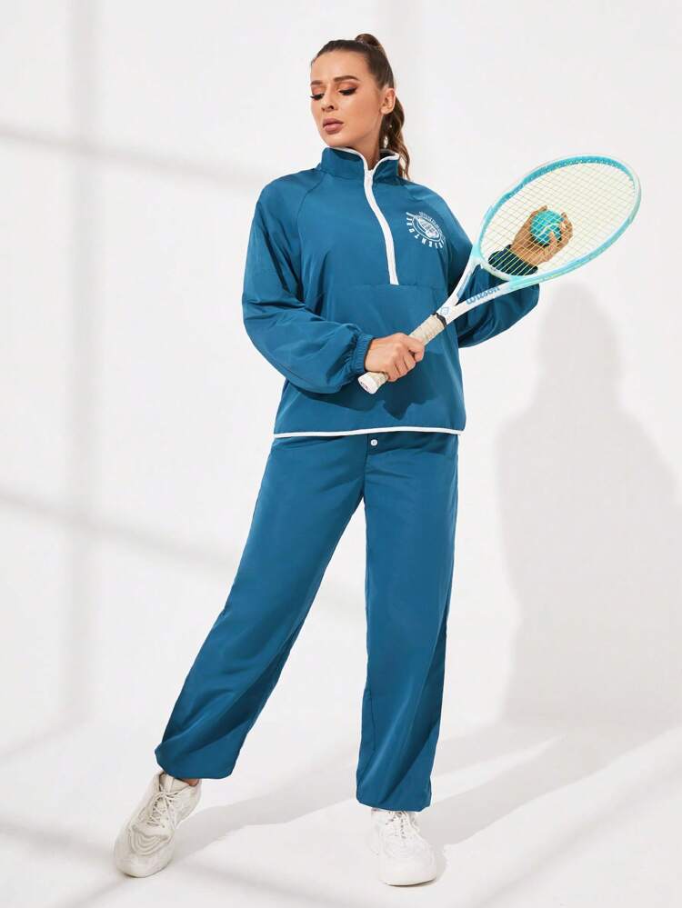 Sports Tennis Basic  Outdoors With  Top And Sweatpants Set