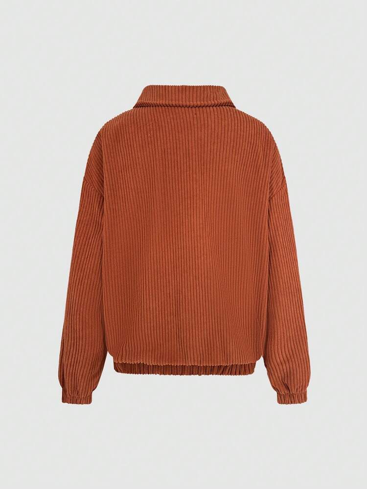 Snowman Patch Corduroy Jacket Fall Cloth For Women