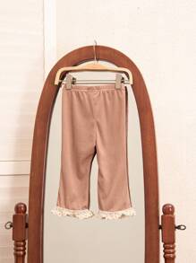 Korean Version Cute Baby & Toddler Girl'S Princess Style Pants With Lace Edge, High Slit And Flared Design, Ideal For Spring And Autumn - Multicolor - View 6