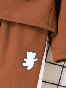 Neutrale Babykleidung Für Jungen & Mädchen Mit Coolen Minimalistischen Bärenmustern Und Passender Tasche - Braun - Übersicht 6
