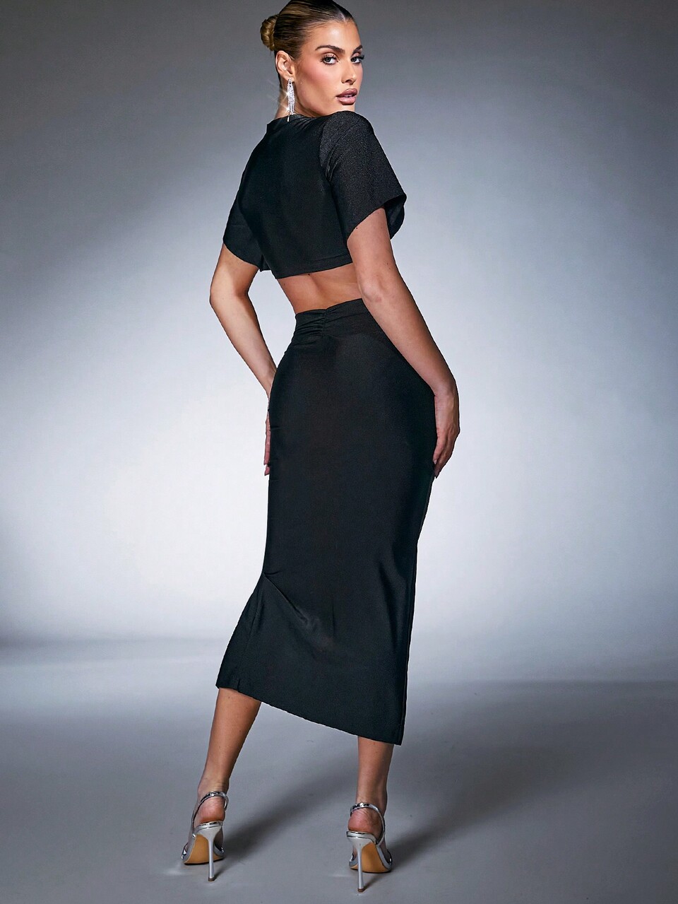 Women's Matching Two Pieces Sets Crop Top And Skirt