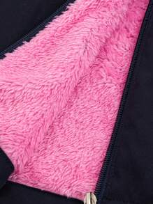 Baby Boy Long Sleeve Hooded Padded Coat - Navy Blue - View 4