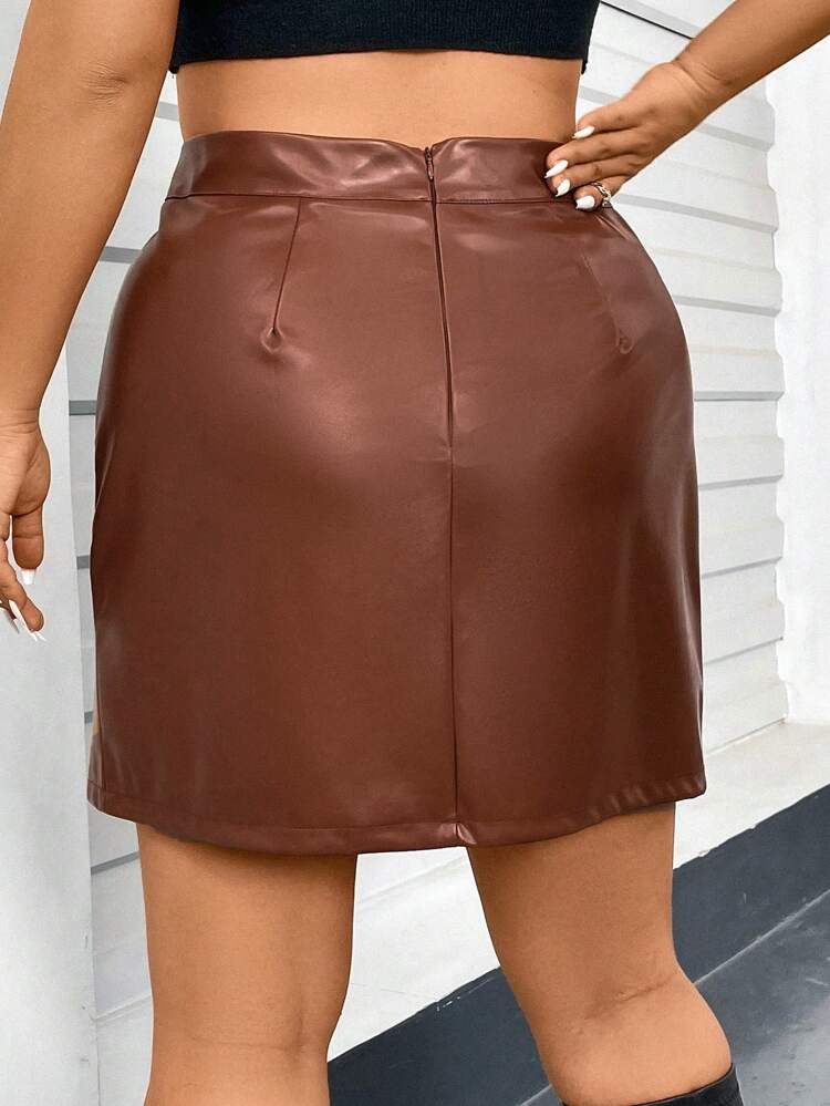 Women'S Plus Size Solid Color Skirt