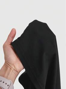 ROMWE Fairycore In Sao Off Shoulder Áo thun - màu đen - Xem 5