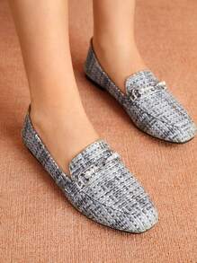 SheIn BIZ Flat Shoes For Women - Light Grey - View 4