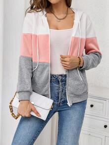 SHEIN LUNE 女士色塊長袖運動衫 - 彩色 - 查看 5