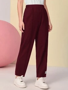 Mulvari 勃艮第红女士直筒裤 - 酒紅色 - 查看 4