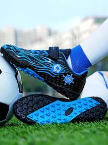 Zapatillas De Fútbol Para Niños Y Niñas, Tacos Para Fútbol En Jardín Y Campos De Césped Artificial Con Diseño Anti-deslizante Y Resistente Al Desgaste - Azul - Ver 5