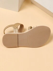 1pair Children's Flat Sandals Multicolor Girls' Item
