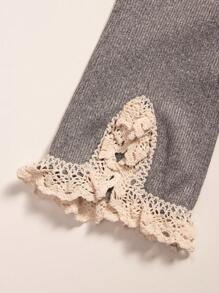 Korean Version Cute Baby & Toddler Girl'S Princess Style Pants With Lace Edge, High Slit And Flared Design, Ideal For Spring And Autumn - Multicolor - View 7