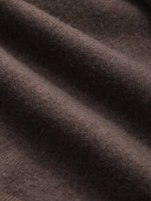 DAZY 女字母印花抽繩落肩連帽衫 - 棕色 - 查看 7