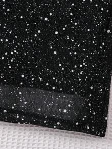 SHEIN Young Girl Shiny Asymmetrical Party Dress Suitable For Party Attending,Holiday,Summer,Travel - Black - View 5