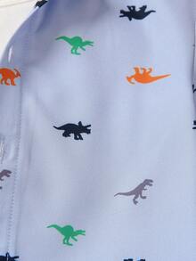 SHEIN Toddler Boys' Dinosaur Printed Button-front Shirt For Spring And Autumn - Multicolor - View 7