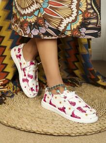 Zapatos deportivos casuales blancos y rosados tipo botas - Rojo y blanco - Ver 4