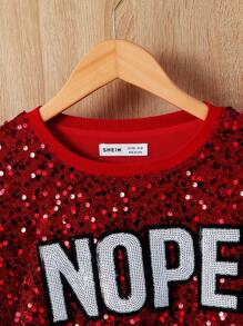 SHEIN Tween Girls Sweatshirts for Christmas - Red - View 6