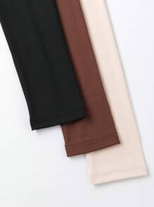 SHEIN Unity 純色半拉鍊修身連身衣 - 彩色 - 查看 6