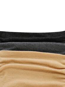 SHEIN LUNE 3pcs Asymmetrical Collar Long Sleeve T-Shirt Fall Cloth For Women