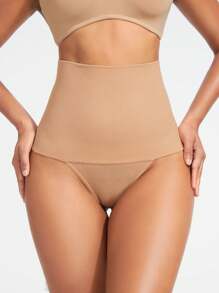 SHAPORA 女修身羅紋家居褲 - 杏色 - 查看 7