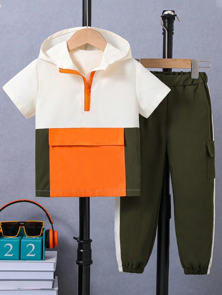 SHEIN Young Boys Cool Casual 2pcs Outfit | SHEIN