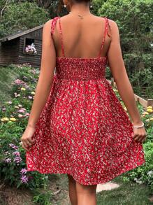 SHEIN Maternity Ditsy Floral Tie Shoulder Cami Dress