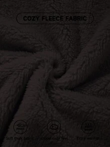 SHEIN LUNE 女款立領長袖抓絨運動衫 - 深灰色 - 查看 6