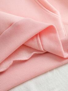 Awew女士連帽衫,印有態度字母 - 粉色 - 查看 4