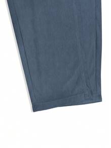 Manfinity Homme Quần dài ống suông thông thường dành cho nam - Màu xanh bụi bặm - Xem 8