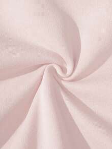 SHEIN EZwear 女士穿搭帶有祝福圖案的運動衫 - 淺粉色 - 查看 4