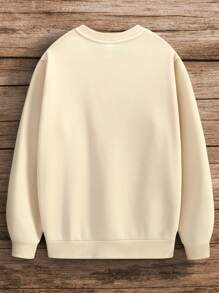 Sudadera Con Capucha Impresa De Vaquero Para Hombre Con Cráneo Montando A Caballo - Albaricoque - Ver 2