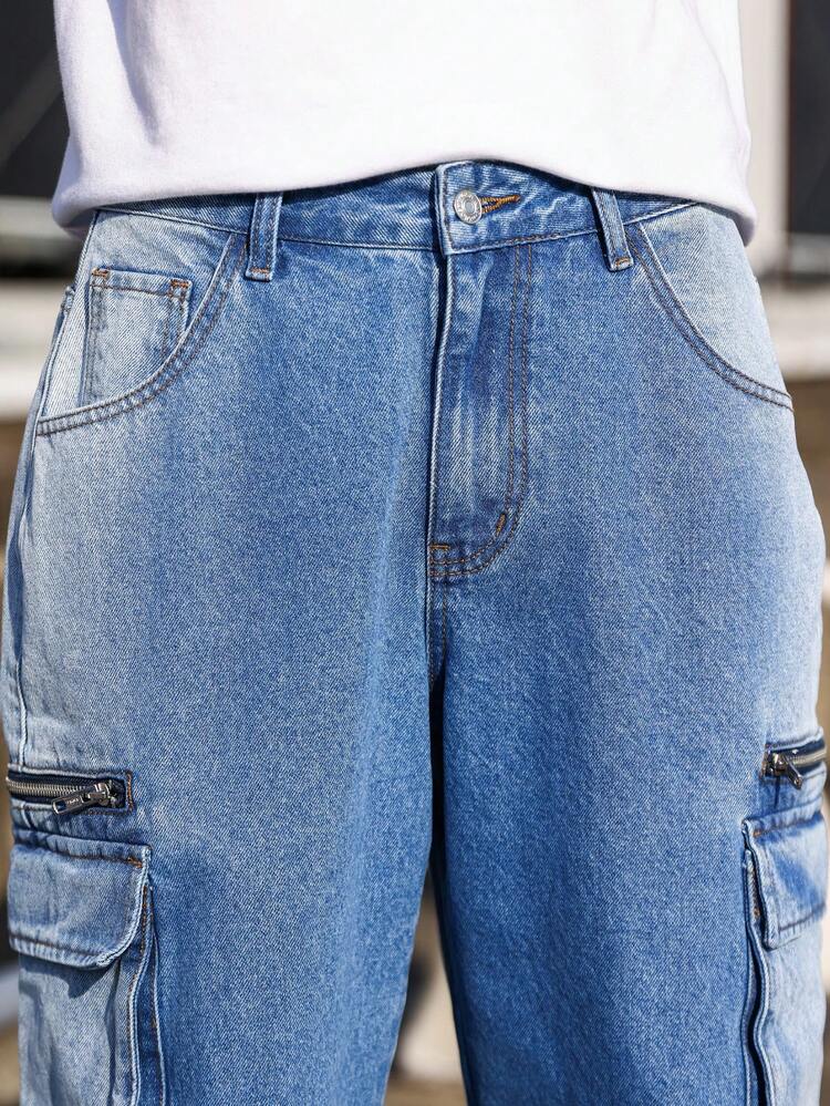 Men's Flip Pocket Straight Leg Jeans