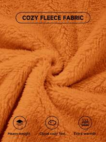 Muchica Của phụ nữ Huy hiệu Chi tiết Đứng cổ áo Thả vai Áo nỉ - trái cam - Xem 3