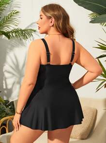 Swim Lushoire Summer Beach Plus Size Hollow Out Bikini Set