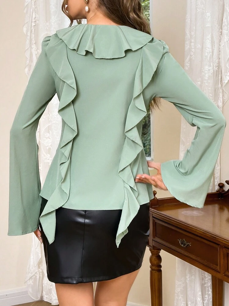 Women's Ruffle Trim Blouse