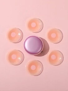 3pairs Silicone Nipple Cover Boob Pads - Apricot - View 2