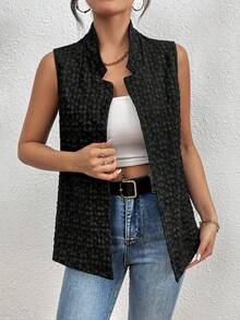 SHEIN Essnce Quý cô Dệt hoa Áo khoác vest - Nhiều màu - Xem 5