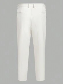 Manfinity NXTstreet 男士梭織西裝背心褲套裝 - 米色 - 查看 8