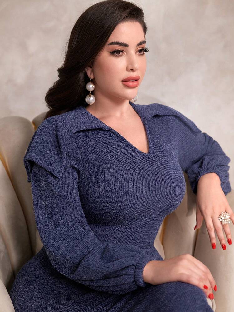 Women's Lantern Sleeve Fishtail Arabian Dress Long Evening Dresses