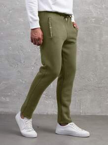 RueChic 男士抽绳腰部斜口袋运动裤