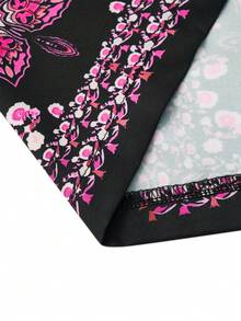 SHEIN Clasi Plus Size Printed Hip-Wrapped Skirt - Multicolor - View 4