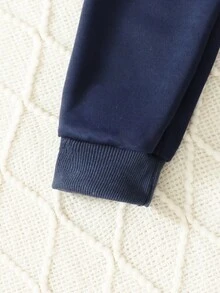 Em bé Con trai Dày Dệt kim Sâu Xanh áo có mũ Áo liền quần Với Lá thư Chi tiết Đối với Mặc hàng ngày , Giải trí , Thể thao , Và Mát mẻ Phong cách In Mùa thu Và Mùa Đông - Nhiều màu - Xem 3