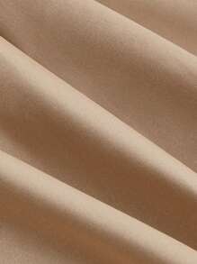 SHEIN MOD Của phụ nữ Vàng Màu sắc Kèn Đầm Với Trang trí Nơ Đối với Thời trang - Màu Khaki - Xem 4