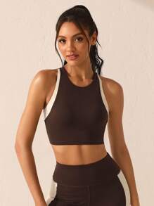 SHEIN Sports Ladies' Colorblock Sports Bra - Multicolor - View 2