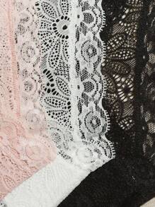 Panty Set Mit Floraler Spitze, 3er Pack, Lingerie