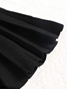 GIGOGOU 女士纯色百褶休闲迷你针织裙，秋冬款