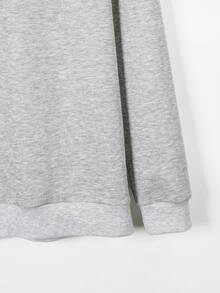 Manfinity Homme Men's Oversized Sweatshirt And Shorts Set With Drop Shoulder - Grey - View 5