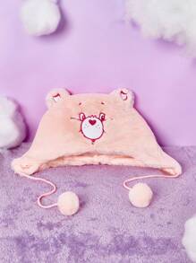 ROMWE X Care Bears 1pc Embroidered Plush Ear Protective Cap - Pink - View 2