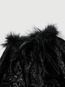 ROMWE Goth Chal señoras - Negro - Ver 3