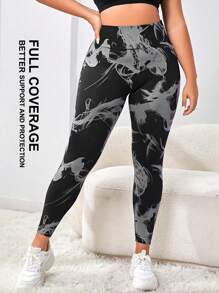 Quần legging thể thao thắt lưng Plus Dye Wideband - Nhiều màu - Xem 5