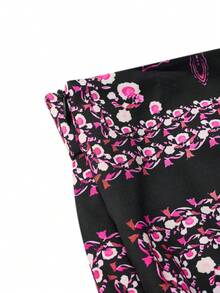 SHEIN Clasi Plus Size Printed Hip-Wrapped Skirt - Multicolor - View 3